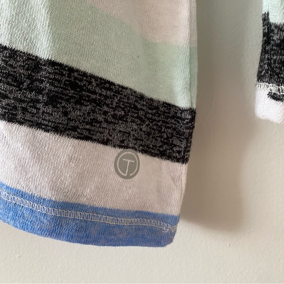 T by Talbots long sleeved striped t shirt with cut out back detail - Picture 4 of 9